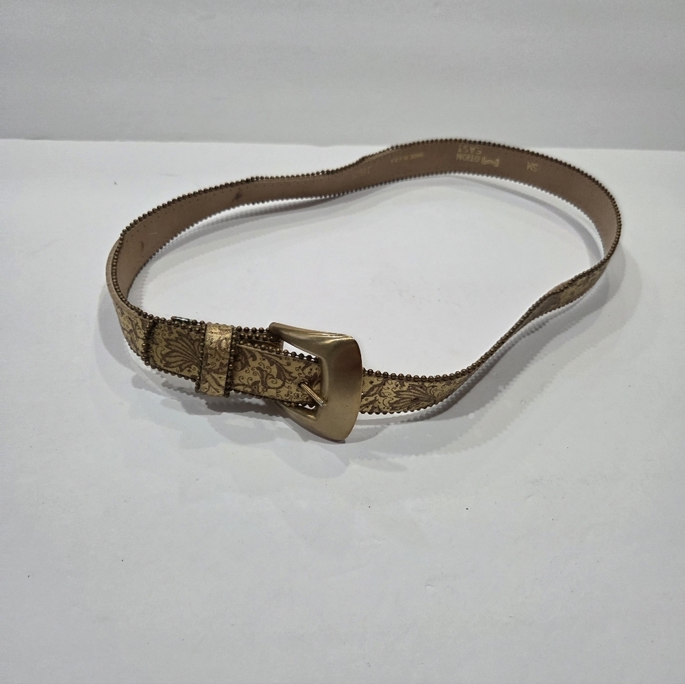 Motion East Elegant Gold Patterned Women's Belt Sz.S/M